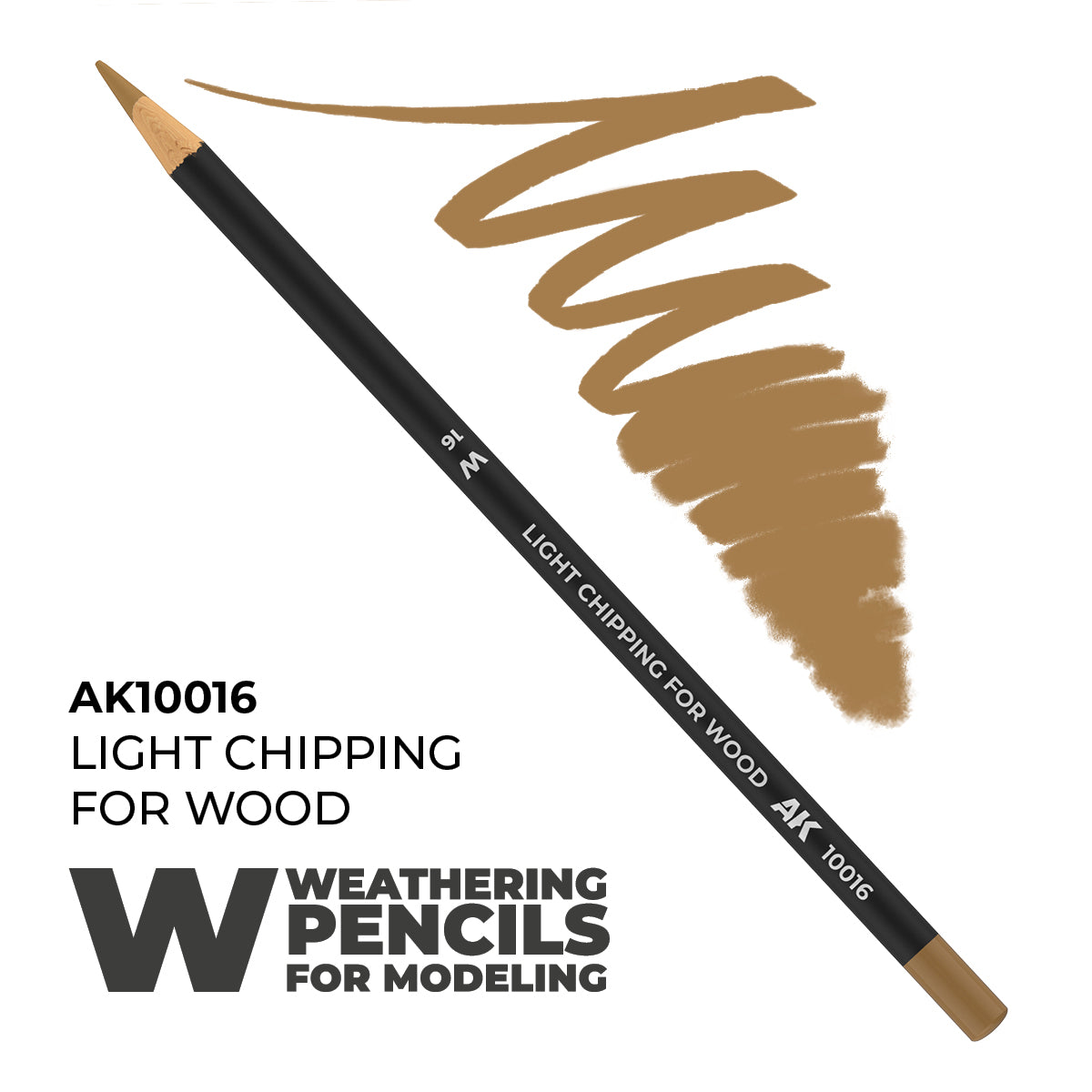 AK Interactive Weathering Pencil - Light Chipping For Wood (Box - 5 Units)