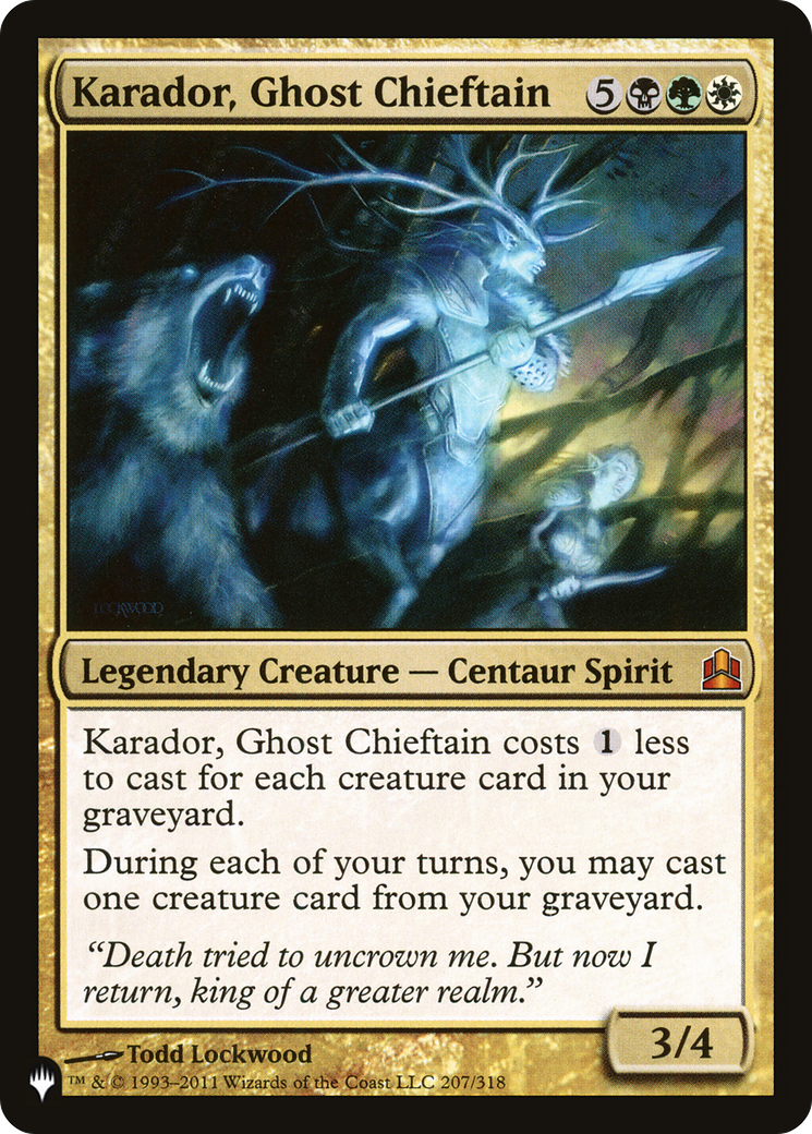 Karador, Ghost Chieftain (LIST-207/318) - The List