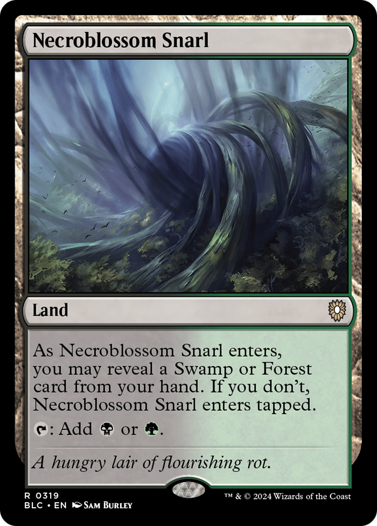 Necroblossom Snarl (BLC-319) - Bloomburrow Commander