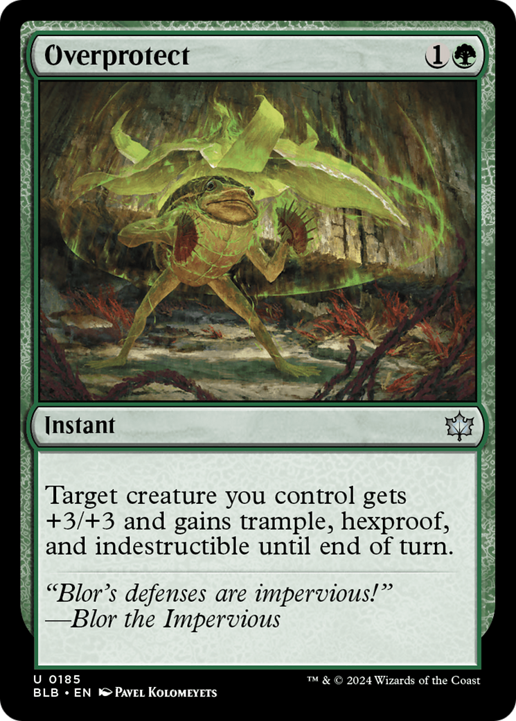 Overprotect (BLB-185) - Bloomburrow Foil