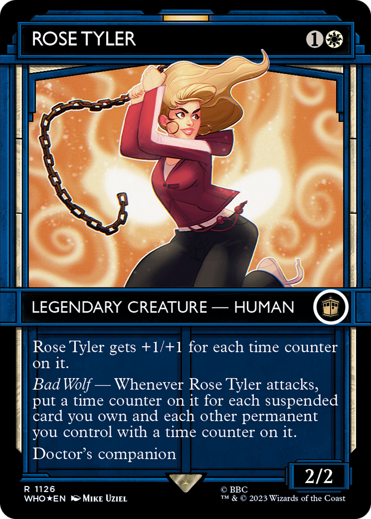 Rose Tyler (Showcase) (Surge Foil) (WHO-1126) - Doctor Who: (Showcase) (Borderless) Foil