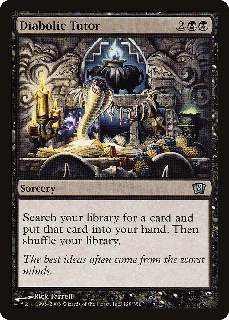 Diabolic Tutor (8ED-128) - 8th Edition Foil