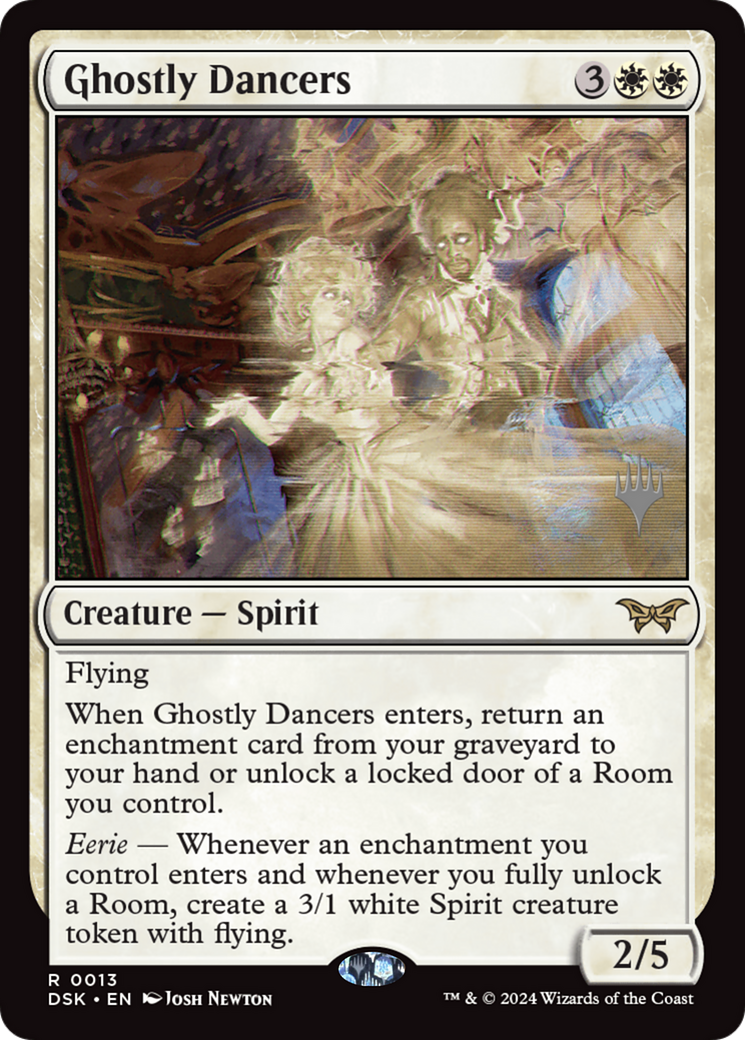 Ghostly Dancers (PPDSK-013) - Duskmourn: House of Horror Promos Foil