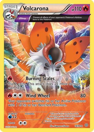 Volcarona (18) 018 - Reverse Holofoil XY Ancient Origins - Rare