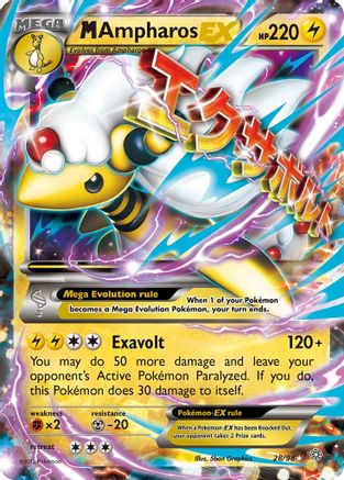 M Ampharos EX 028/98 - Holofoil XY Ancient Origins - Ultra Rare