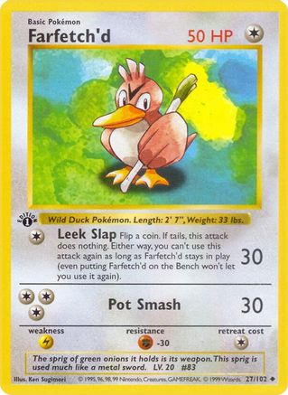 Farfetch'd 027/102 - Unlimited Base Set Shadowless - Uncommon