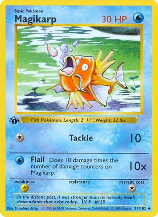 Magikarp 035/102 - Unlimited Base Set Shadowless - Uncommon