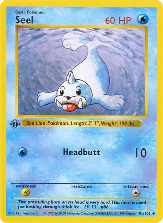 Seel 041 - Unlimited Base Set Shadowless - Uncommon