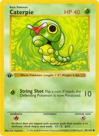 Caterpie 045/102 - Unlimited Base Set Shadowless - Common