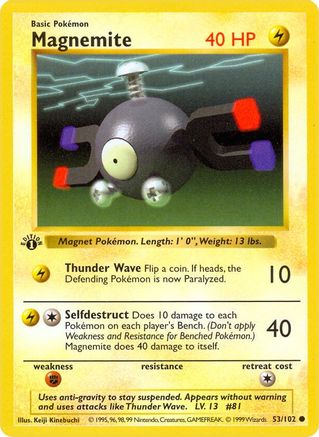 Magnemite 053/102 - Unlimited Base Set Shadowless - Common