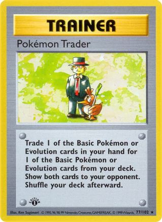 Pokemon Trader 077 - Unlimited Base Set Shadowless - Rare