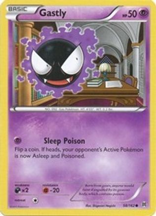 Gastly 058/162 - Reverse Holofoil XY BREAKthrough - Common