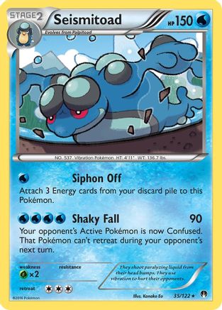 Seismitoad - Reverse Holofoil XY BREAKpoint - Rare
