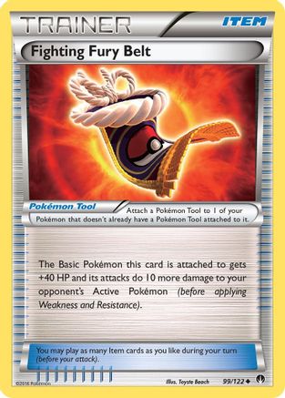 Fighting Fury Belt 099/122 - Reverse Holofoil XY BREAKpoint - Uncommon