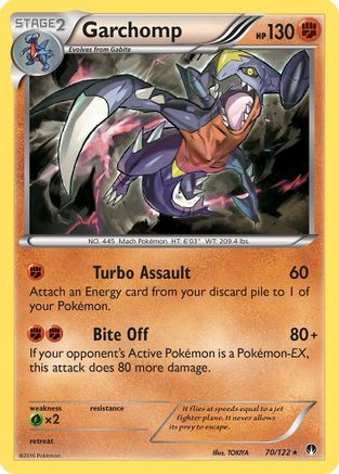 Garchomp 070/122 - Reverse Holofoil XY BREAKpoint - Holo Rare