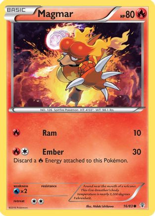 Magmar 016/83 - Reverse Holofoil Generations - Common