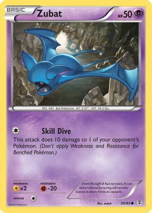 Zubat 030/83 - Reverse Holofoil Generations - Common
