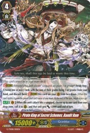 Pirate King of Secret Schemes, Bandit Rum (G-TD08/001EN) - G-TD08: Vampire Princess of the Nether Hour