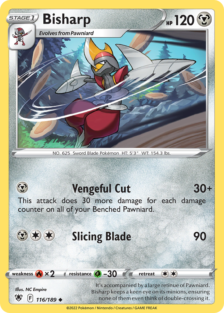 Bisharp 116/189 - Reverse Holofoil SWSH10 Astral Radiance - Uncommon