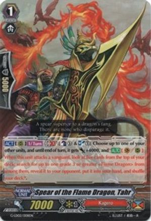 Spear of the Flame Dragon, Tahr (G-LD02/008EN) - G-Legend Deck Vol.2: The Overlord Blaze