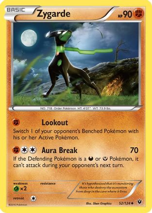 Zygarde (52) 052 - Reverse Holofoil XY Fates Collide - Uncommon