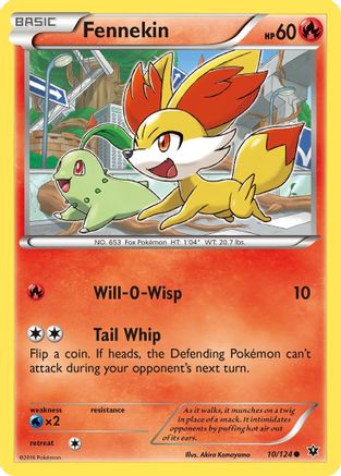 Fennekin (10) 010/124 XY Fates Collide - Common