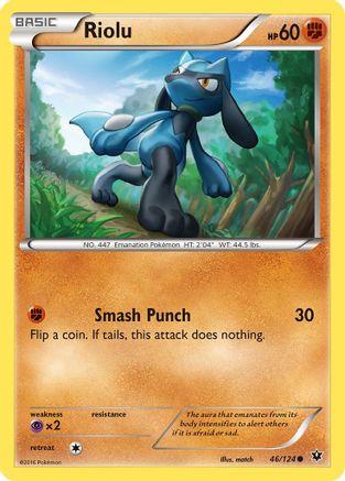Riolu (46) 046 - Reverse Holofoil XY Fates Collide - Common