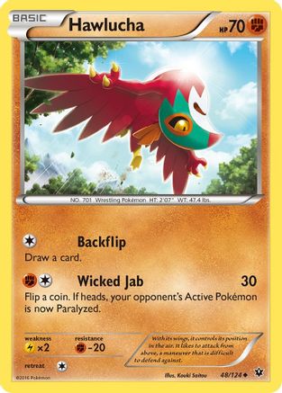 Hawlucha 048 - Reverse Holofoil XY Fates Collide - Uncommon