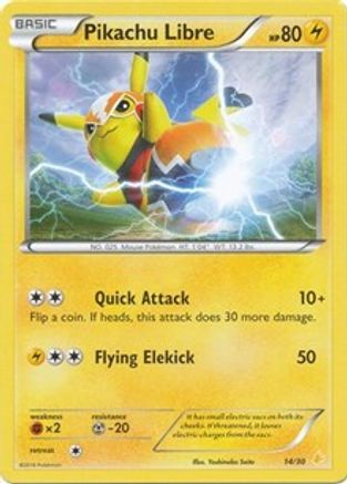 Pikachu Libre (14 014 XY Trainer Kit Pikachu Libre & Suicune - Common