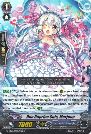 Duo Caprice Cats, Marjona (White) (G-CB03/034EN W) - G-CB03: Blessing of Divas