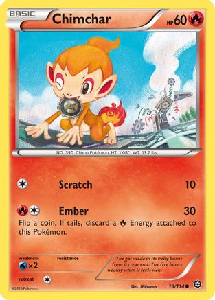 Chimchar 018/114 XY Steam Siege - Common