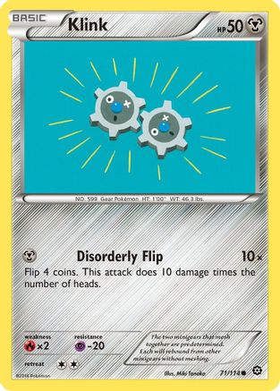 Klink 071/114 - Reverse Holofoil XY Steam Siege - Common