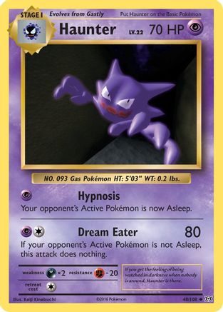 Haunter 048/108 - Reverse Holofoil XY Evolutions - Uncommon