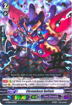 Chronobeat Buffalo (RRR Foil) (G-TD09/007EN) - G-TD09: True Zodiac Time Beasts
