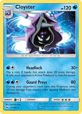 Cloyster 034/149 SM Base Set - Rare