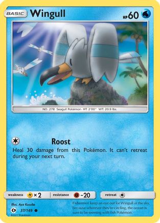 Wingull 037/149 - Reverse Holofoil SM Base Set - Common