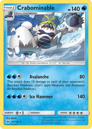 Crabominable 043/149 SM Base Set - Rare