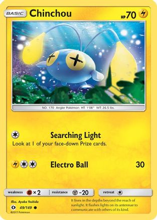 Chinchou 049/149 - Reverse Holofoil SM Base Set - Common