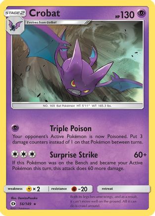 Crobat 056/149 - Holofoil SM Base Set - Holo Rare