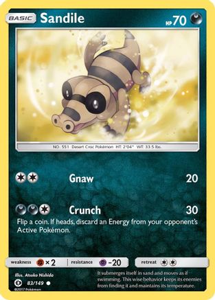 Sandile 083/149 - Reverse Holofoil SM Base Set - Common