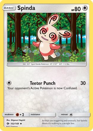 Spinda 102/149 SM Base Set - Uncommon