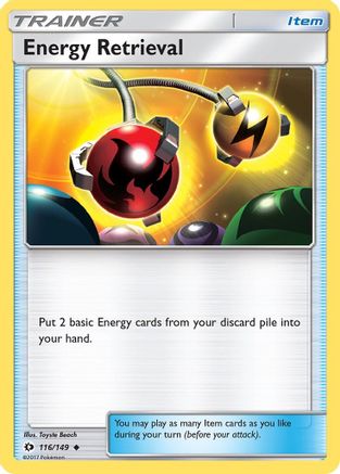Energy Retrieval 116/149 SM Base Set - Uncommon