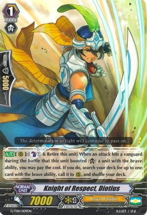 Knight of Respect, Diotius (G-TD11/009EN) - G-TD11: Divine Knight of Heavenly Decree