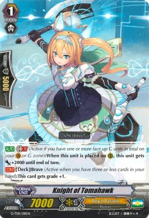 Knight of Tomahawk (G-TD11/011EN) - G-TD11: Divine Knight of Heavenly Decree