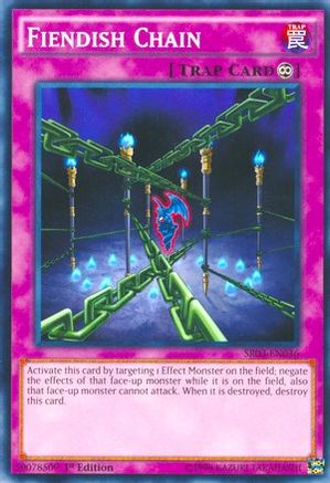 Fiendish Chain (SR03-EN036) - Structure Deck: Machine Reactor 1st Edition