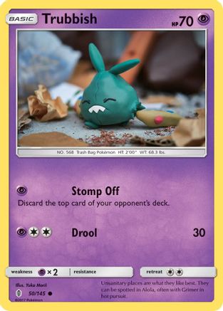 Trubbish 050/145 - Reverse Holofoil SM Guardians Rising - Common
