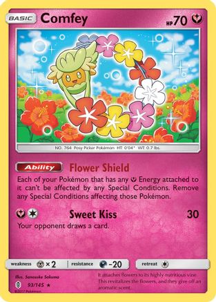 Comfey 093/145 - Holofoil SM Guardians Rising - Holo Rare