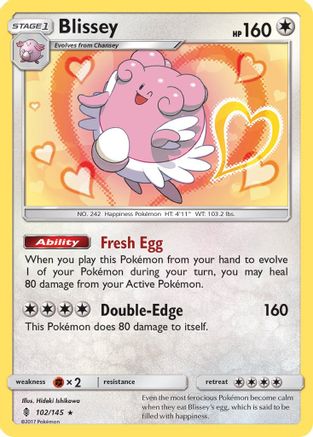 Blissey 102/145 - Holofoil SM Guardians Rising - Holo Rare