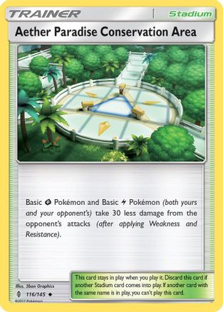 Aether Paradise Conservation Area 116/145 - Reverse Holofoil SM Guardians Rising - Uncommon