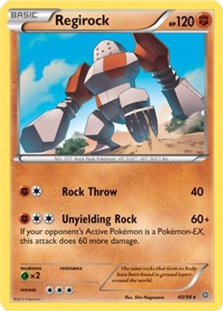 Regirock - 40/98 (XY Ancient Origins)/098 - Holofoil Deck Exclusives - Holo Rare